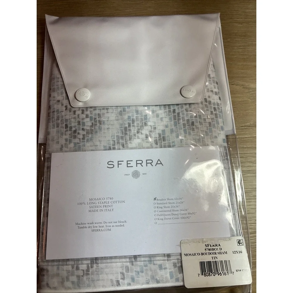 Sferra Mosaico 5780 Boudoir Sham Tin 12 X 16